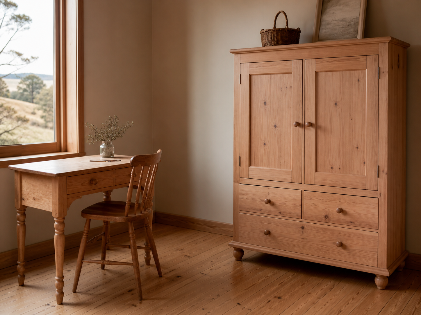 Contemporary cabinet made from pale fine-grained King Billy Pine timber
