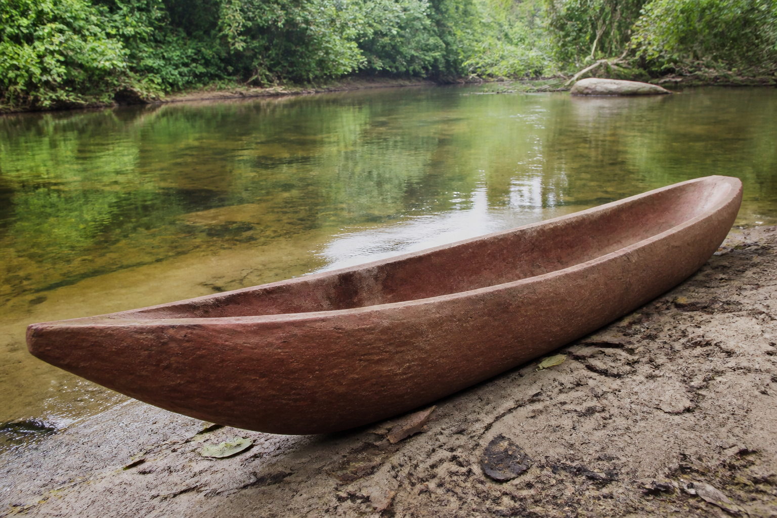 Traditional dugout canoe representing a documented Osun timber use